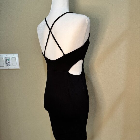 NWT URBAN OUTFITTERS Cut Out Black Body Con Mini Dress - size small - Picture 7 of 9